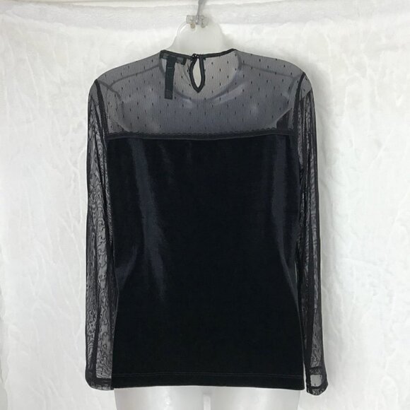 Ralph Lauren Velvet  And Lace Blouse Size M - Picture 5 of 8